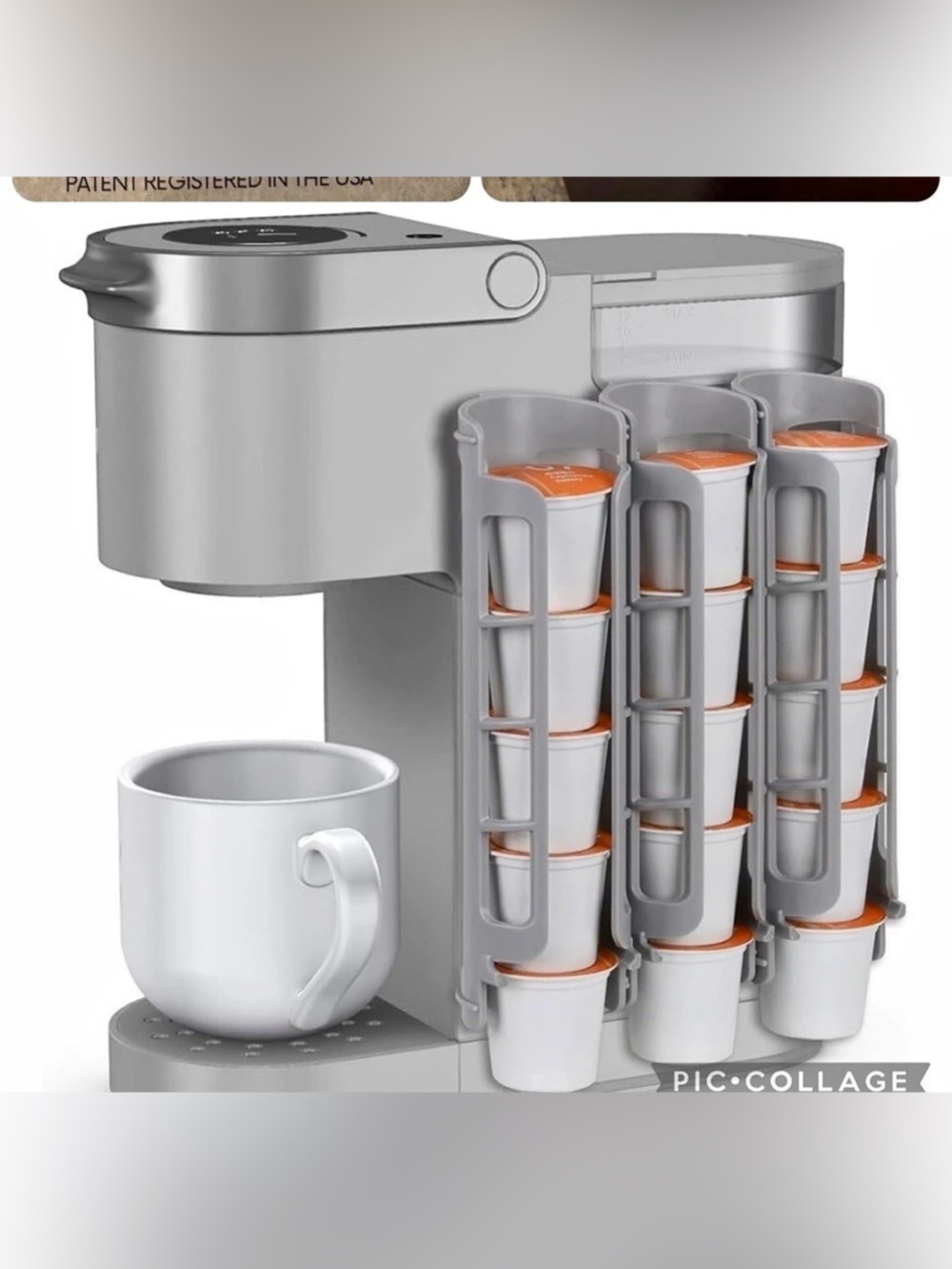 Coffee Pod Holder - K-Cup 3 Pack in Gray NWT